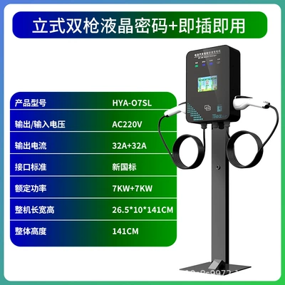 Elektrikli avtomobil şarj cihazları | Commercial Household New Energy Charging - column-lcd-dual-gun-plug-and-play