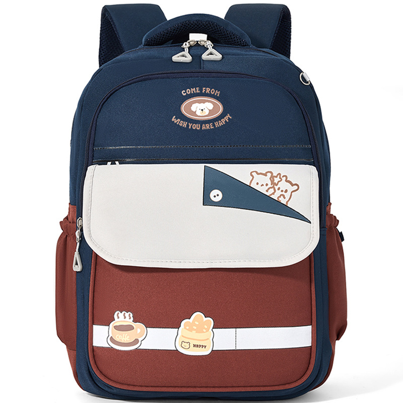 Mochila de estudiantes de primaria de gran capacidad, mochila para niños, mochila de hombros respirada, mochila de niñas resistente al desgaste.