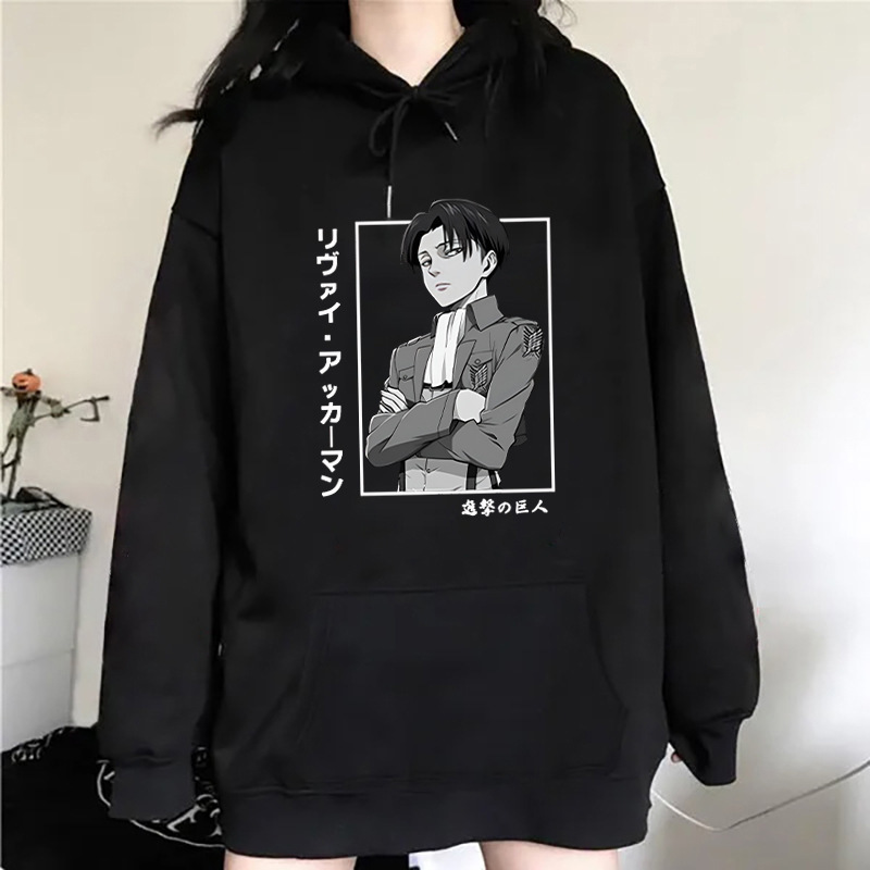 New Fashion Anime Levi Ackerman Printing Hoodies Unisex