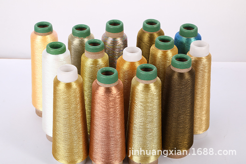 MS圆金银绣花线唐装汉服用ST金属线高强150D金银线刺绣流苏金丝线