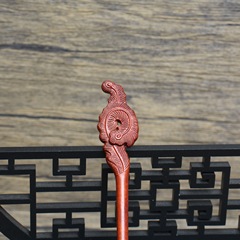 Lightning strike jujube wood phoenix tail hairpin Taoist ritual instrument men's and women's hairpin hand-polished hollow design large quantity