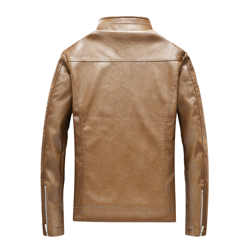 Comercio exterior transfronterizo nuevo chaqueta de hombre casual chaqueta de moda chaqueta de cuello coreano chaqueta de cuero pu chaqueta