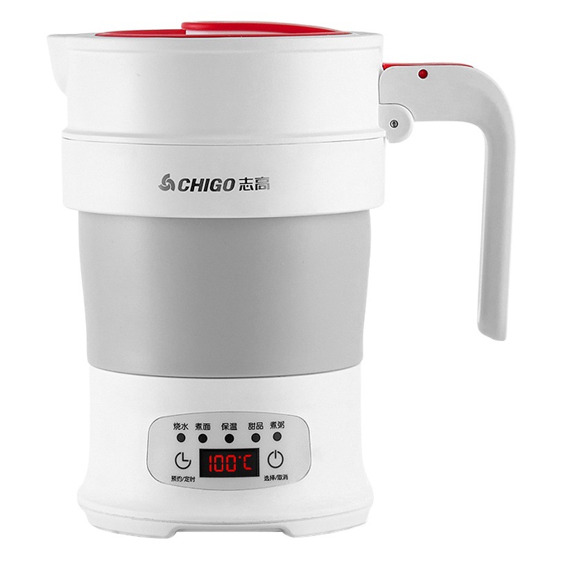 Zhigao plegable hervidor portátil Hervidor eléctrico hervidor de agua de temperatura constante mini viaje inteligente de silicona a prueba de secado hervidor de agua al por mayor