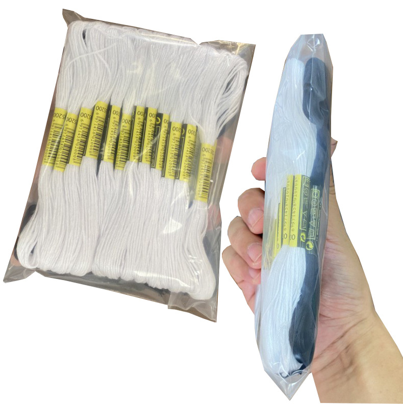 DMC hilo de punto de cruz tablero de bobinado 50 colores 100 colores traje 8 M hilo de bordado de algodón ecológico de 6 hilos 12 tarjetas de hilo al por mayor