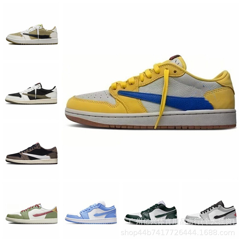 Putian Shoes Aj1 Barb Cowhide Cushioning Low-Top Casual Sneakers Men's and Women's Basketball Shoes Pure Original Sports Shoes Men's