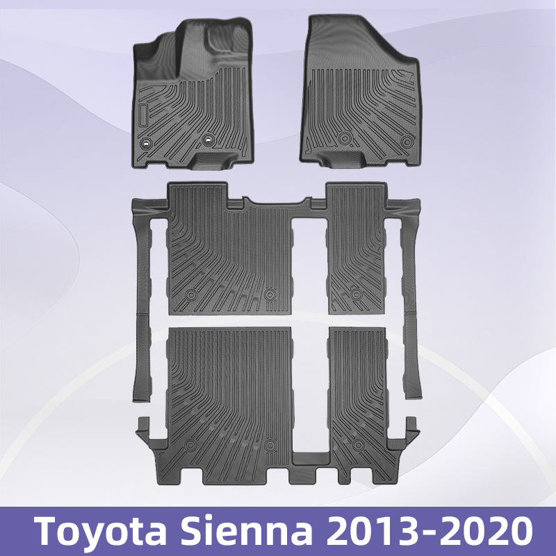 Aplicable a TOYOTA Sienna 2013 - 2020 TPE Foot Pad 3D para todo el tiempo