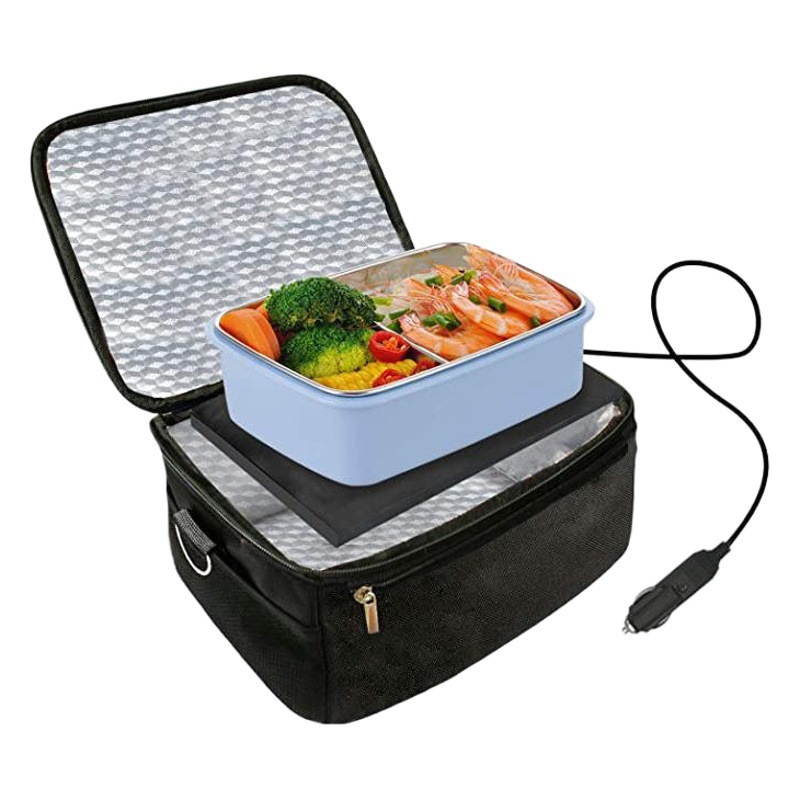 En stock Amazon 12V bolsa de calefacción del coche bolsa de aislamiento de tela Oxford papel de aluminio Portátil Bolsa de almuerzo al aire libre bolsa de Almuerzo