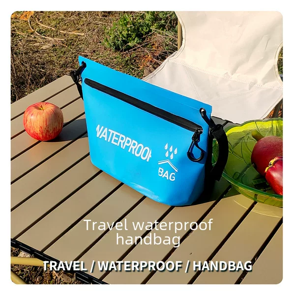 Hand-held cosmetic bag zipper storage bag shoulder waterproof swimming bag outdoor travel carry-on small bag wash bag factory