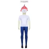 Red hat with hood and mask