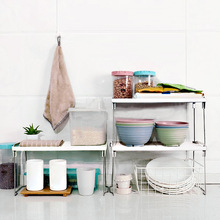 日式简易简约塑料多层搁架隔板分层厨房收纳置物架卫生间整理架