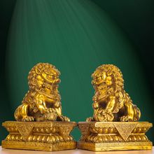 楊銅記 北京獅 擺件工藝品禮品擺 廠家批發 純銅獅子 無底宮門獅