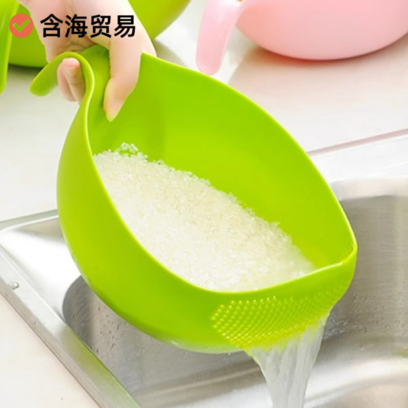 家庭用米洗いふるい、プラスチック食品グレードのキッチン排水バスケット、ハンドル付き、野菜洗いバスケット、野菜洗いボウル、フルーツバスケット|undefined