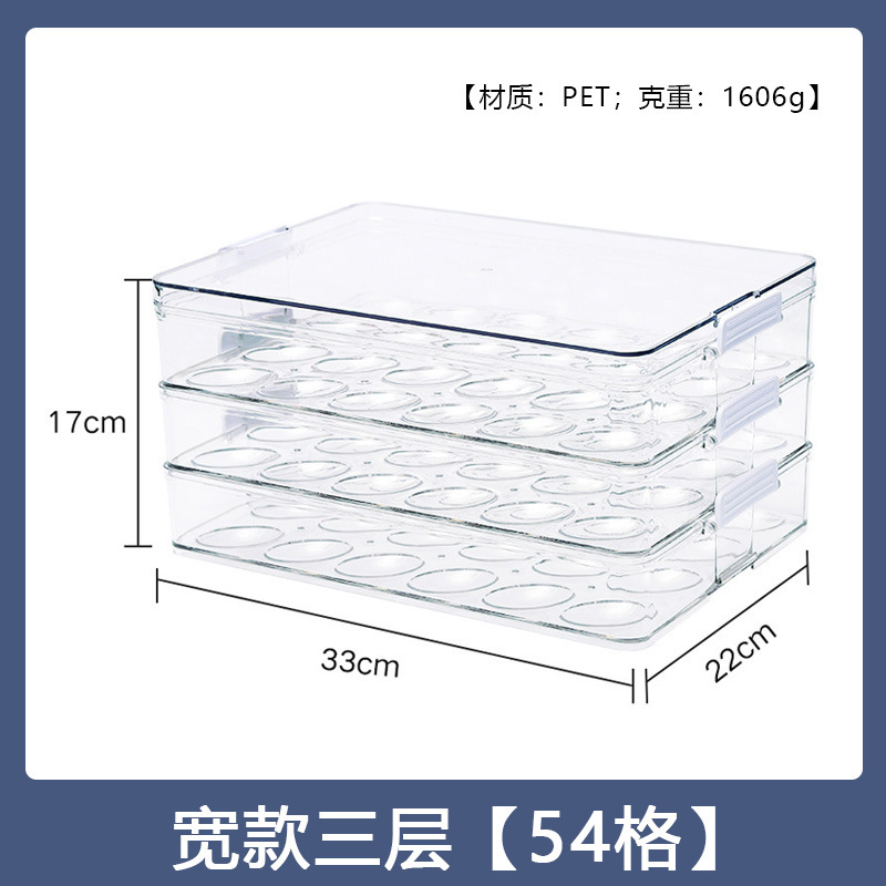 Grado alimenticio PET caja de huevo transparente para cocina hogar refrigerador puerta lateral huevo portador especial sellado huevo marco