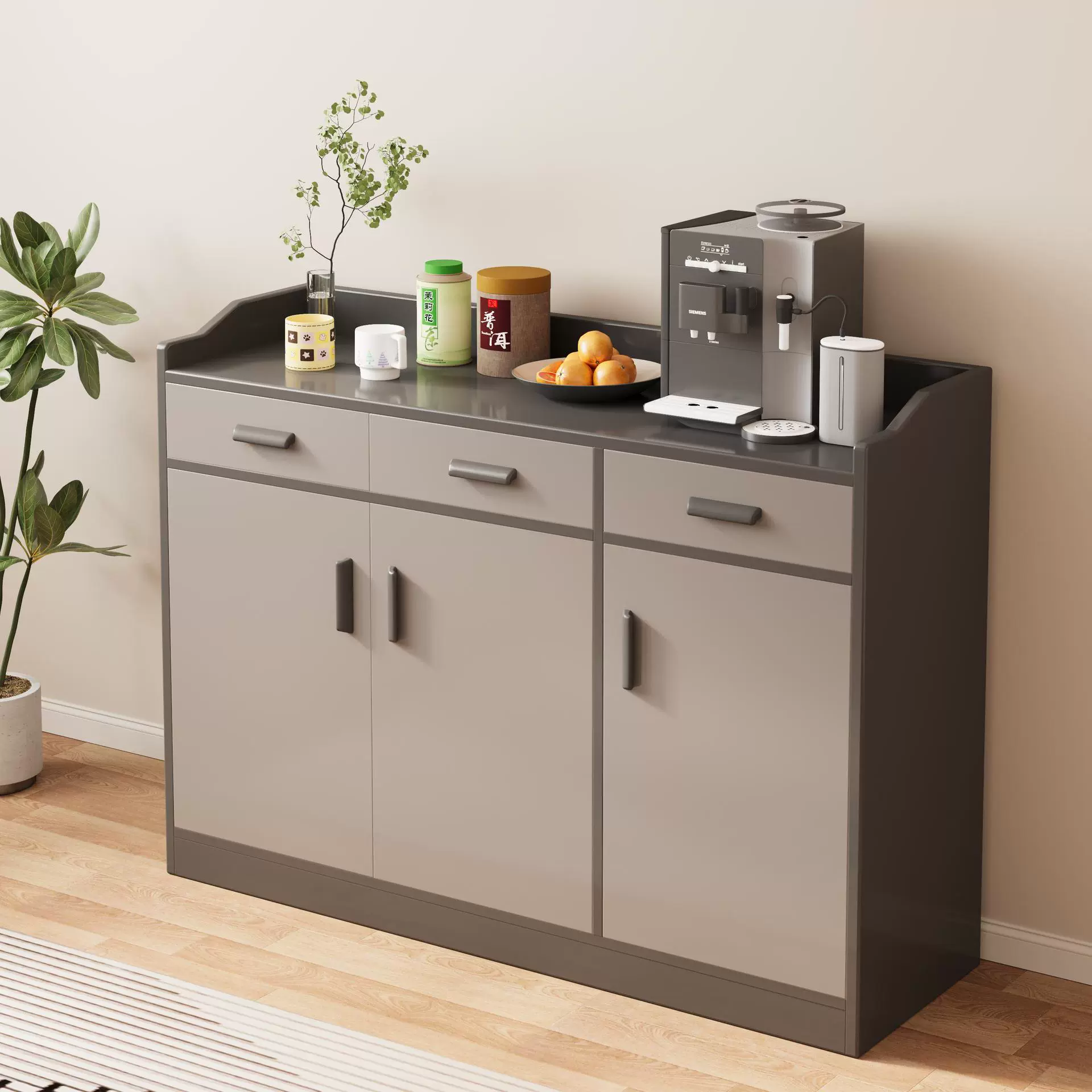 餐边柜客厅靠墙2025新款新型家用靠墙一体置物柜茶水柜储物柜柜子