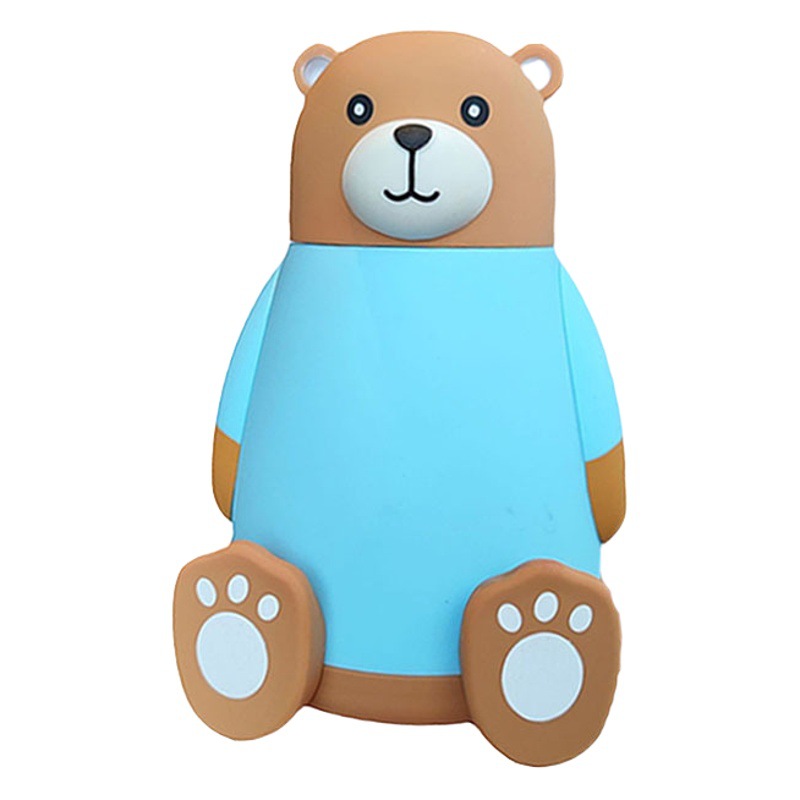 Taza de agua portátil de vidrio borosilicato con diseño de oso de dibujos animados, creativa, linda, para estudiantes, niñas, regalo escolar.