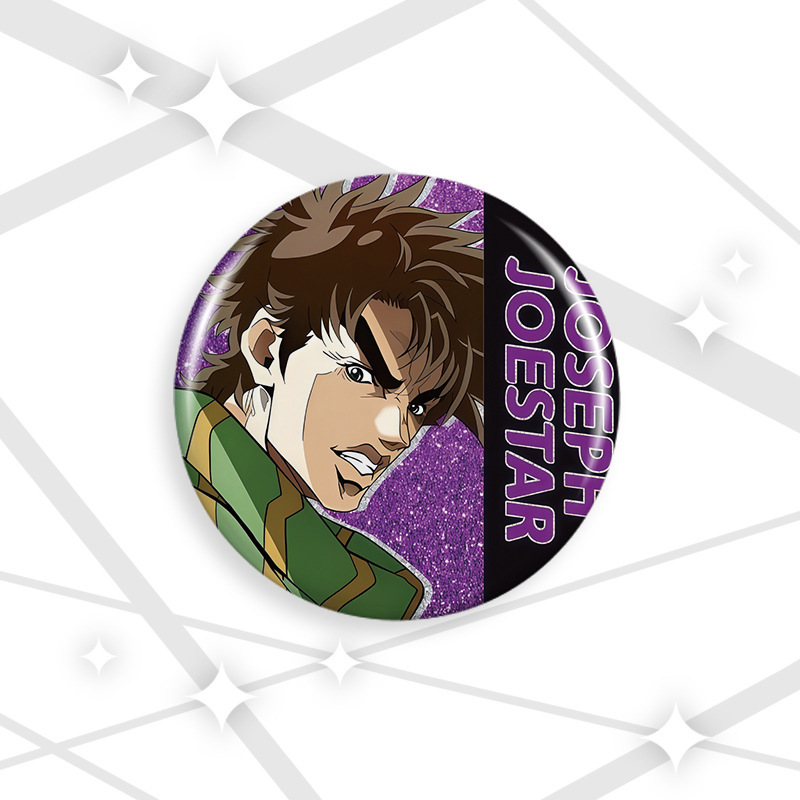 JOJO的奇幻冒险镭射徽章58-75mm胸章卡通胸针吧唧谷子|undefined