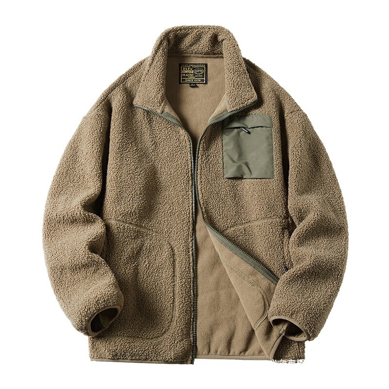 Men's Lamb Wool Jacket, New Spring and Autumn Fleece Coat, Polar Fleece Jacket, Youth Teddy Fleece, Unisex Couple's Clothing Men's Lamb Wool Jacket, New Spring and Autumn Fleece Coat, Polar Fleece Jacket, Youth Teddy Fleece, Unisex Couple's Clothing