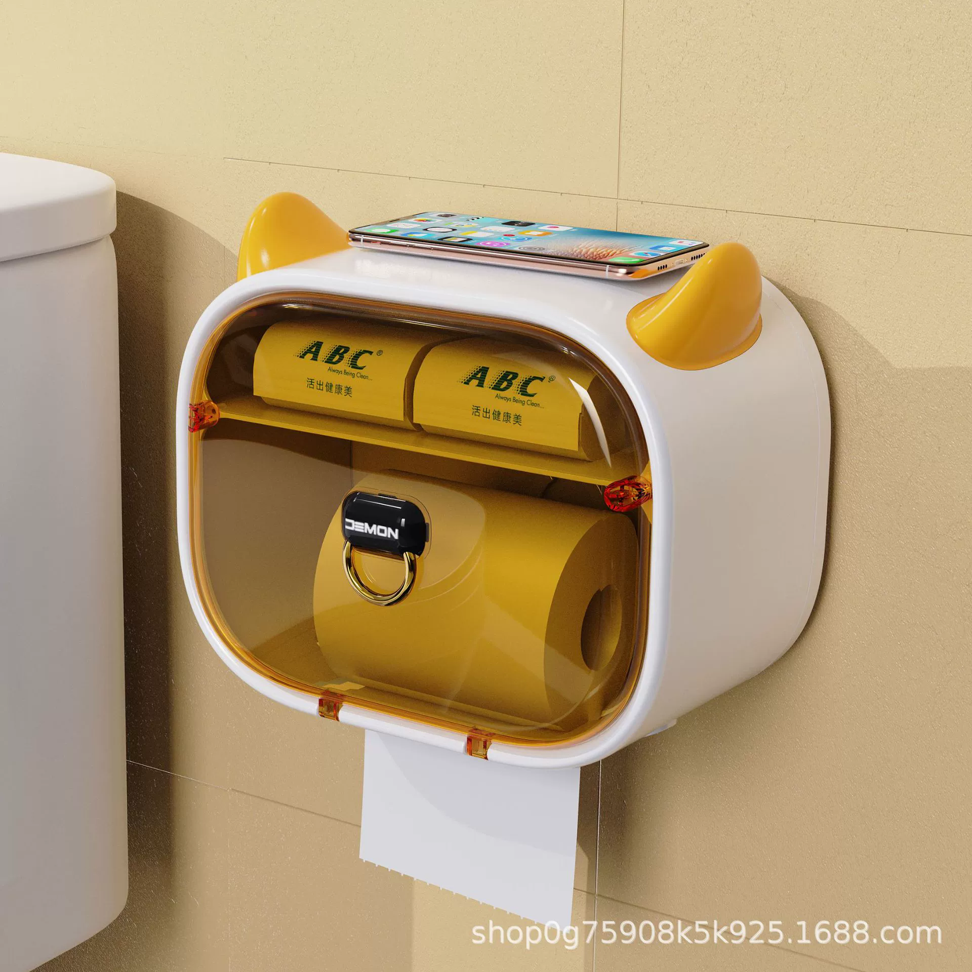 Коробка для салфеток Little Devil, настенный держатель для рулонной бумаги, ящик для хранения без перфорации, коробка для туалетной бумаги, легкая роскошь