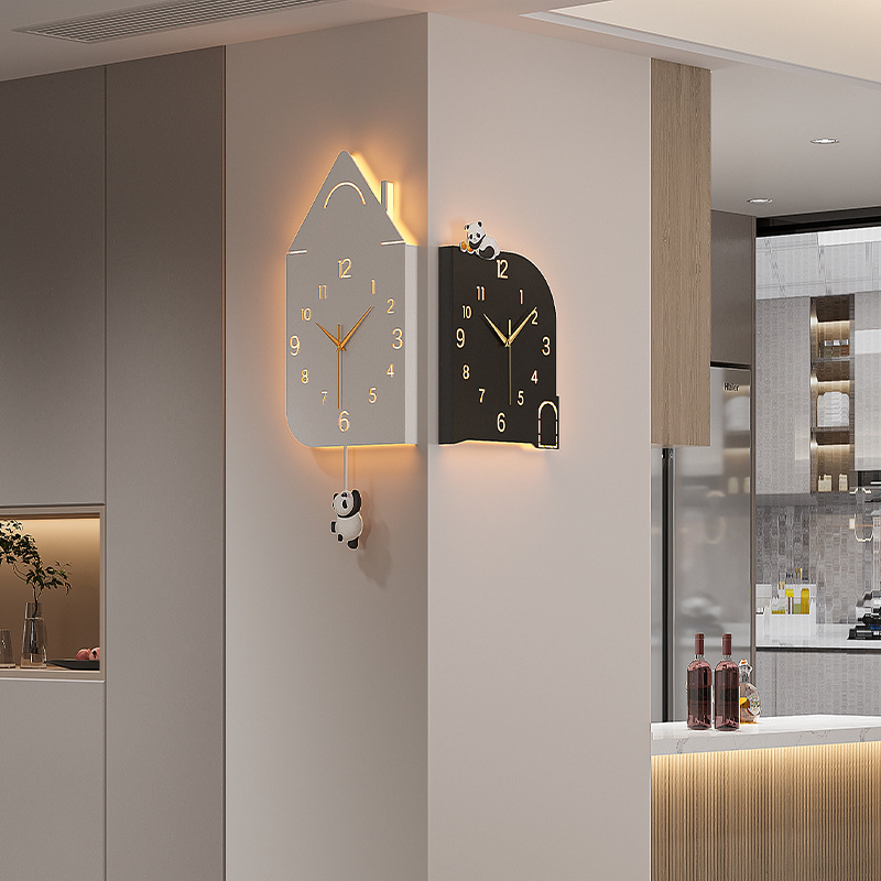 2025 New Modern Wall-hung Living Room Corner Double-sided Wall Clock Household Corner Clock Restaurant Mute Clock Hangwatch