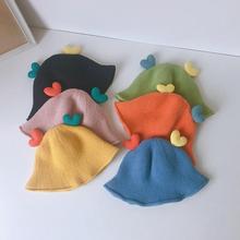 婴儿帽子女宝宝可爱超萌渔夫帽儿童新生儿针织帽女童毛线帽男批发