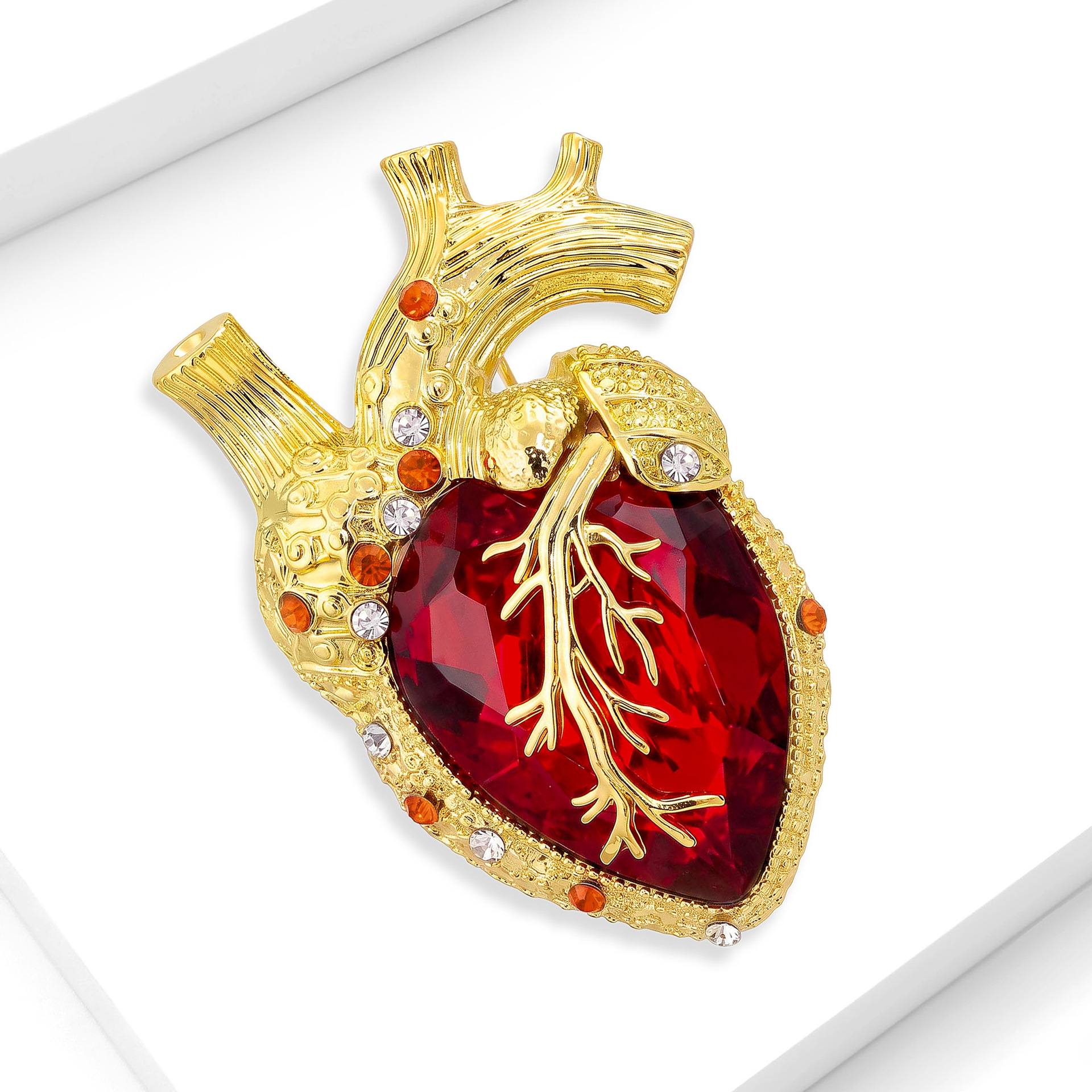 New light luxury alloy enamel heart brooch, creative versatile clothing accessory, direct sale from manufacturer: BR6044