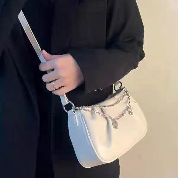 Plissierte Cloud Umhängetasche Für Damen Mit Kette Handtasche_voghion.com