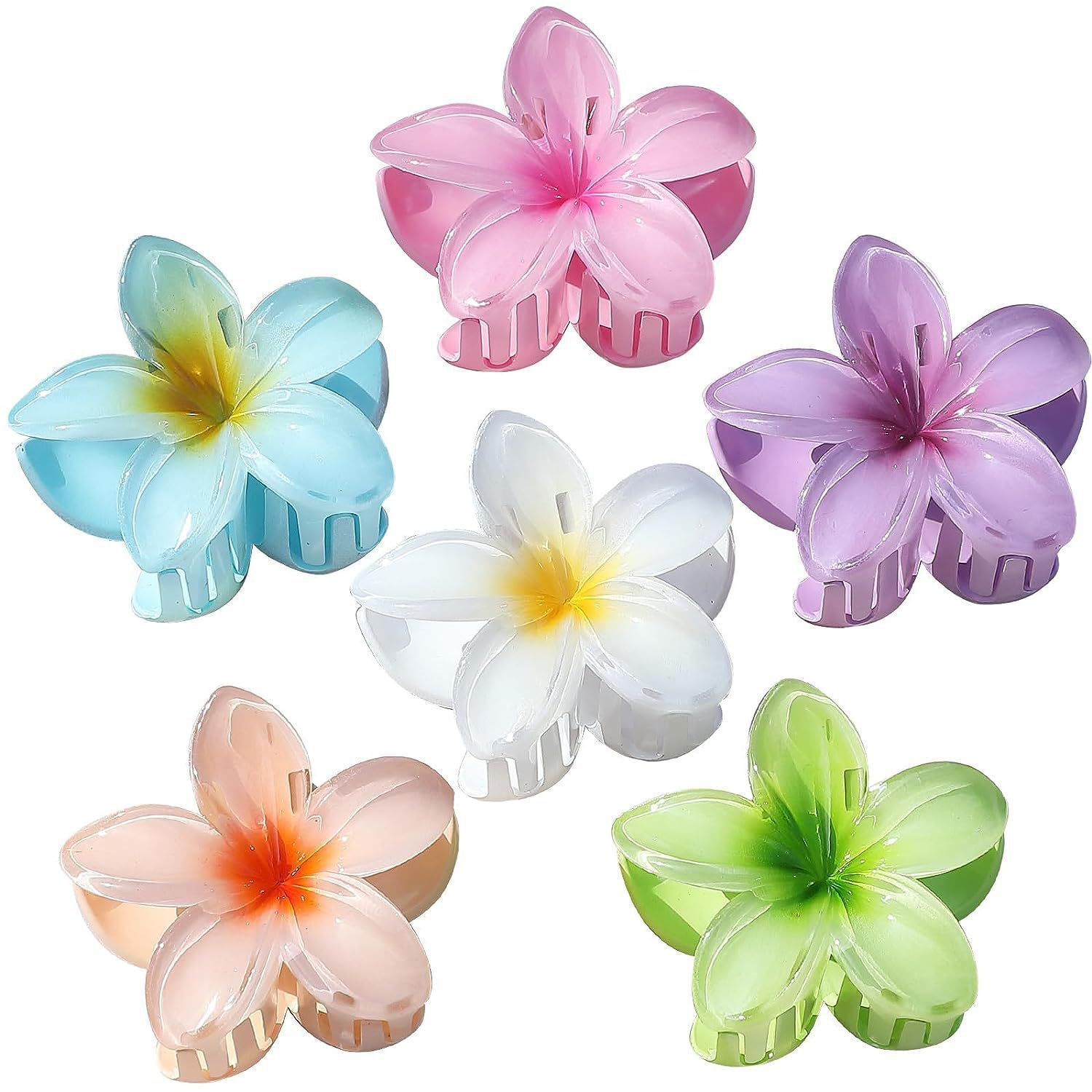 Horquilla de flor de frangipani de color transfronterizo europeo y americano