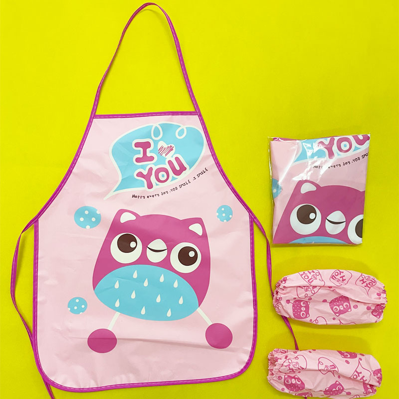 Delantal para niños al por mayor delantal de dibujos animados de Yiwu pintura para niños bata impermeable a prueba de aceite en stock Eva babero