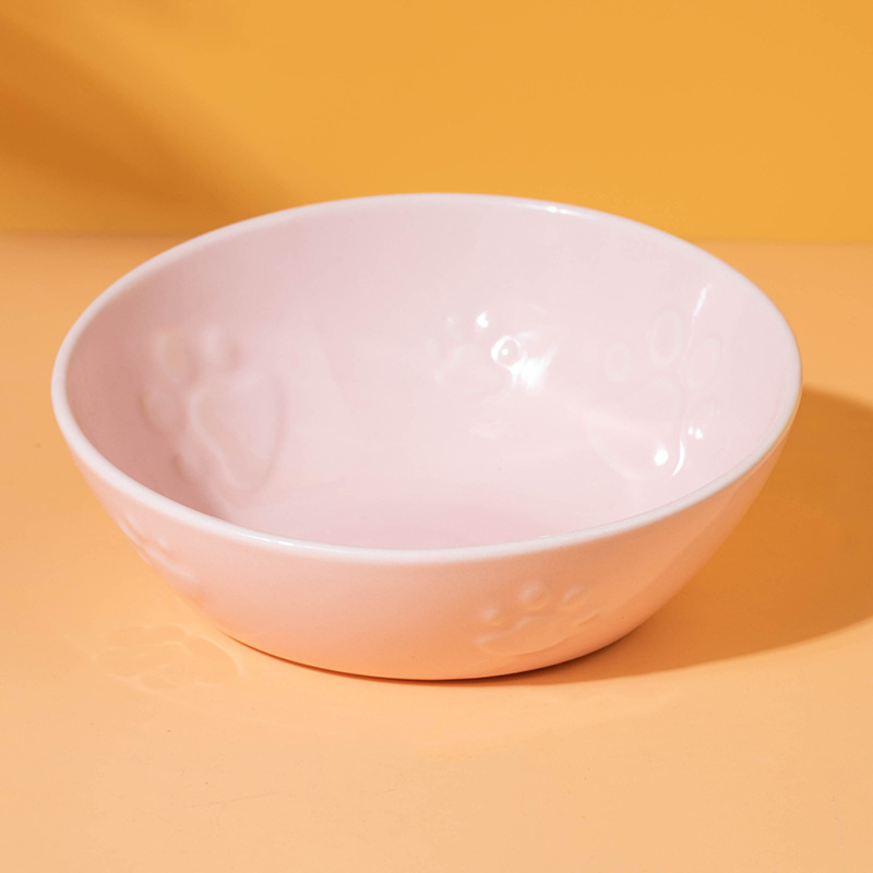 Tazón en relieve con garra inclinada (rosa)