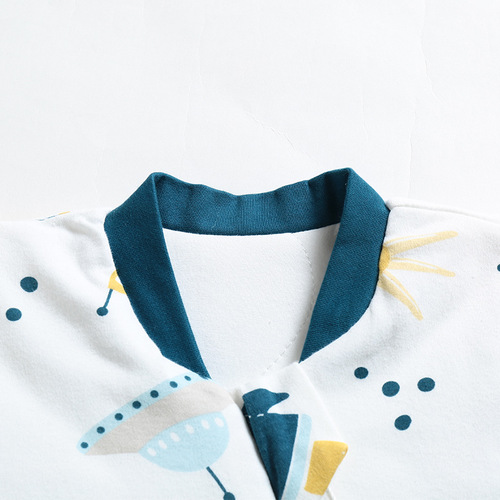 Love poem anti-bacterial cotton sleeping bag for babies and children, spring summer autumn winter integrated, detachable sleeves, baby anti-kick quilt