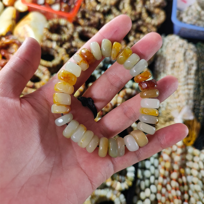 Wholesale from Manufacturer: Hetian Jade Irregular-Shaped Bracelets, Jade Products, Popular Online, Same Style as Popular Influencers, Unisex, Chinese Style, Ins-Style Cultural Toys