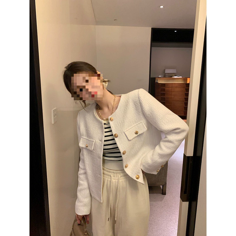 Теплая зимняя короткая куртка, стиль Chanel, коллекция 2023 года, премиум-класса