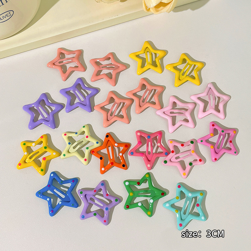 Linda estrella y2g horquilla hembra clip lateral flequillo BB clip horquilla para niños dopamina clip de color tocado