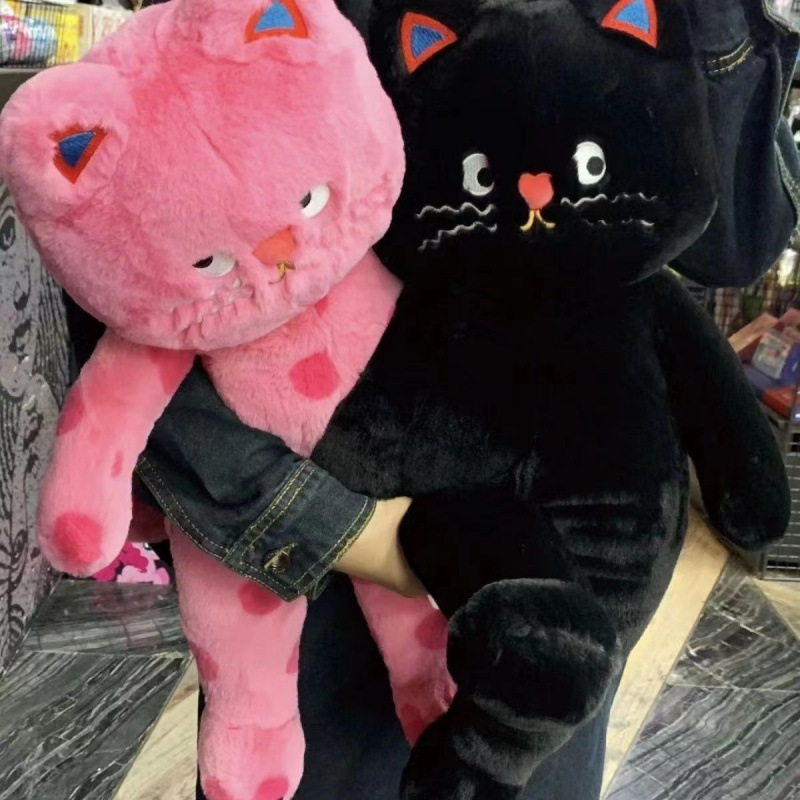 귀여운 웨이브 도트 뜨거운 고양이 베개 쿠션 인형 인형 생일 선물로 작은 빨간 책