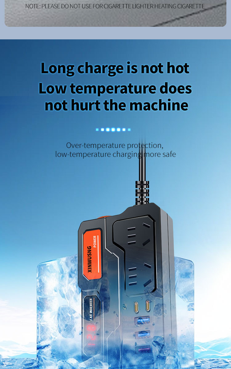 Cross-border car inverter 12V24V to 220V truck power converter multifunctional car socket charger