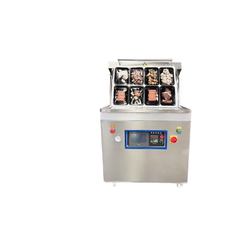 Máquina de embalaje al vacío para frutos del mar, pepinos de mar, salmón, camarón y otros frutos del mar, máquina de embalaje de base de olla caliente