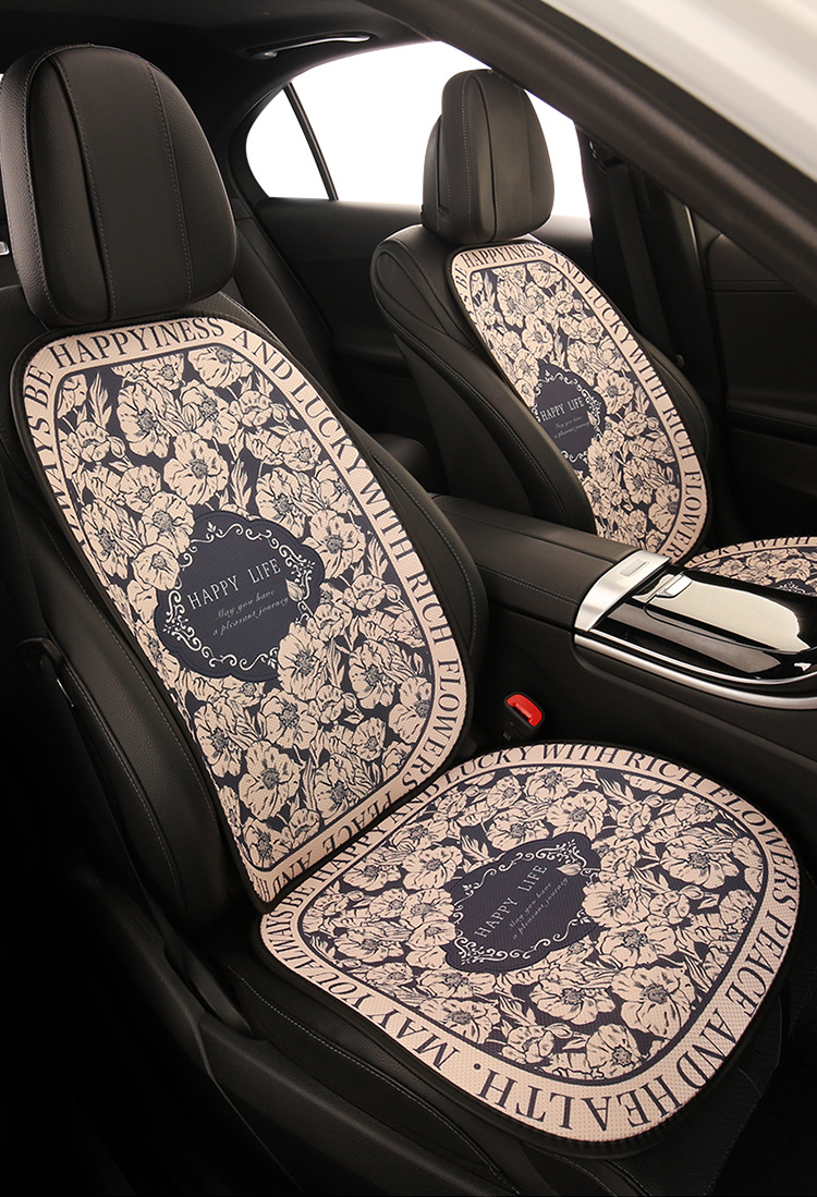 Car Cushion Four Seasons Universal Goddess Cushion Advanced Sense New Cute Seat Cover Summer Breathable Light Luxury Seat Cover