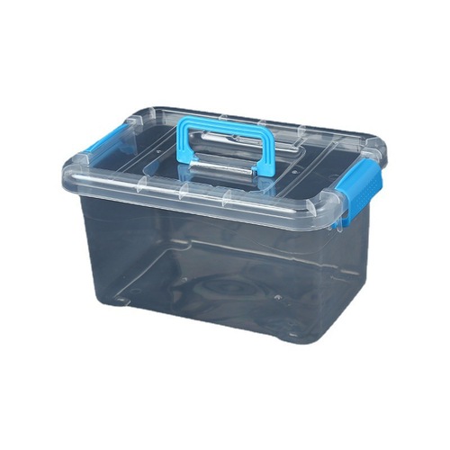 Plastic storage box desk transparent storage box with handle snack storage box car storage box toy organization box
