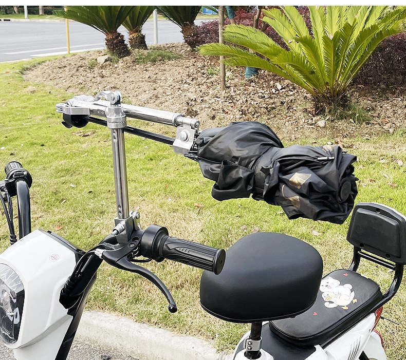 電気自動車傘固定支柱 ステンレス全快拆 角度調整可能 自転車ベビーカー兼用 高評価 SR-YSJ106 詳細画像