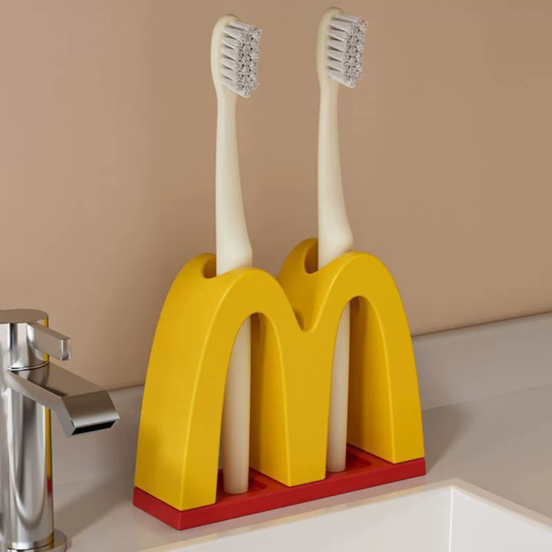 Держатель для зубной щетки в ванную комнату McDonald's, чашка для зубной щетки на столешнице, держатель для зубной щетки без сверления пары