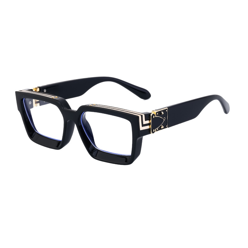 C5 bright black frame gold transparent white piece