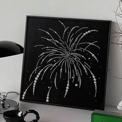 迎元旦煙花珍珠手工diy高級裝飾畫送女朋友閨蜜禮物跨年快樂