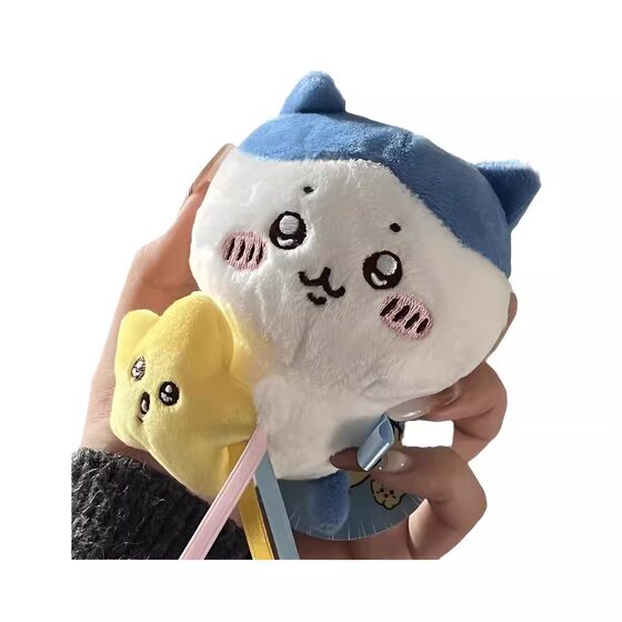 Japanese chiikawa Jiyika Wow Star Doll Self-Mockery Bear Hachi Usaki Pendant Plush Doll