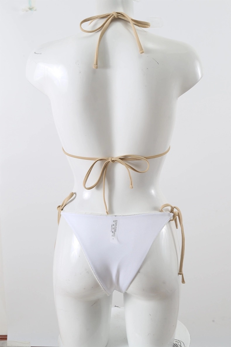 GraceChic GraceChic Hot Selling European And American New Style Swimsuit For Women Sexy Two-Piece Bikini High-End Halter Neck Tie Beach_voghion.com