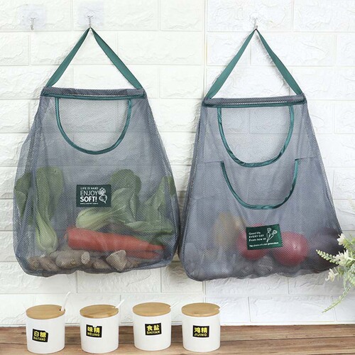 Kitchen Fruit and Vegetable Storage Mesh Bag, Hanging Mesh Bag, Ginger Garlic Onion Storage Bag, Multi-functional Handheld Bag