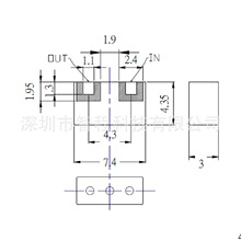 TR0027A 3450MHz 3300-3600MHz 介质滤波器 TST 7.4X4.35mm