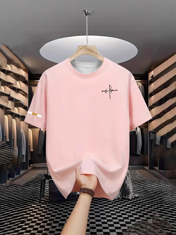 2025 クロスボーダー Tシャツヨーロッパとアメリカの夏の新しい ins3DT シャツメンズハイエンドトレンディカジュアルベーシック半袖|undefined