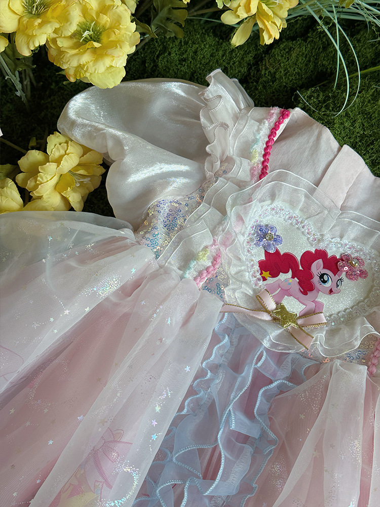 [Spot] Vestido de niña Pony Baoli Falda de malla de verano Falda Lolita Falda de princesa hinchada para niña