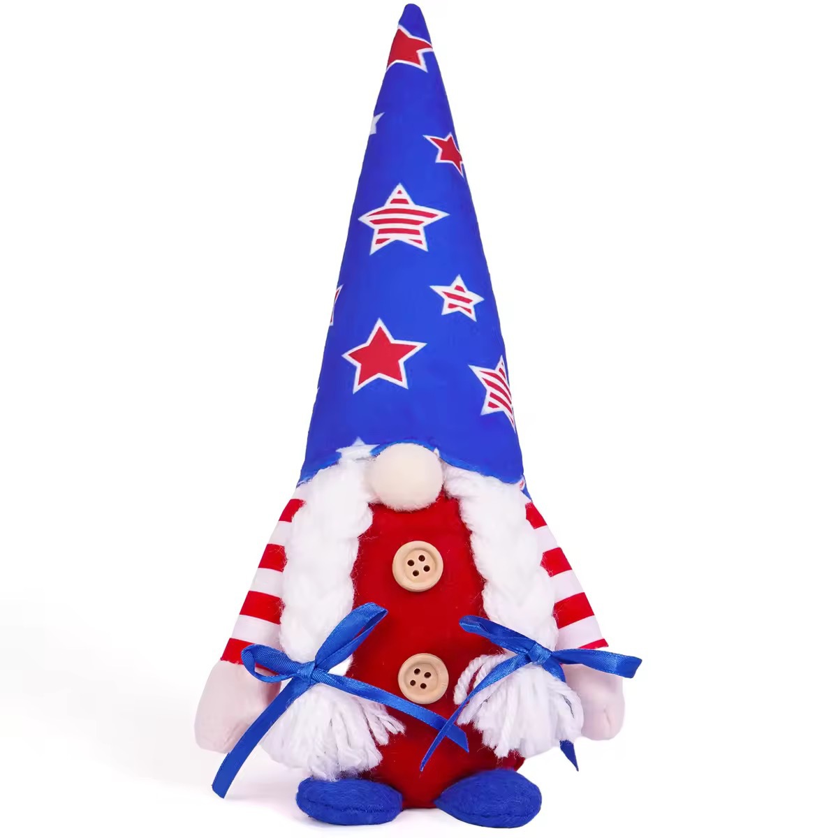 Nuevo Día DE LA Independencia Americana muñeca sin rostro enano Goblin muñeca sin rostro viejo hombre bandera decoración regalo de los niños
