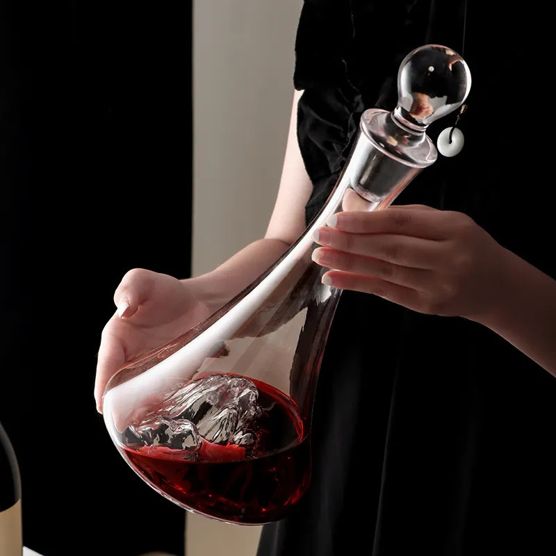 Iceberg creativo vino tinto ligeramente lujoso cintura de alto grado gran barriga botella divisor de vino comercial de alto valor divisor de vino de uva